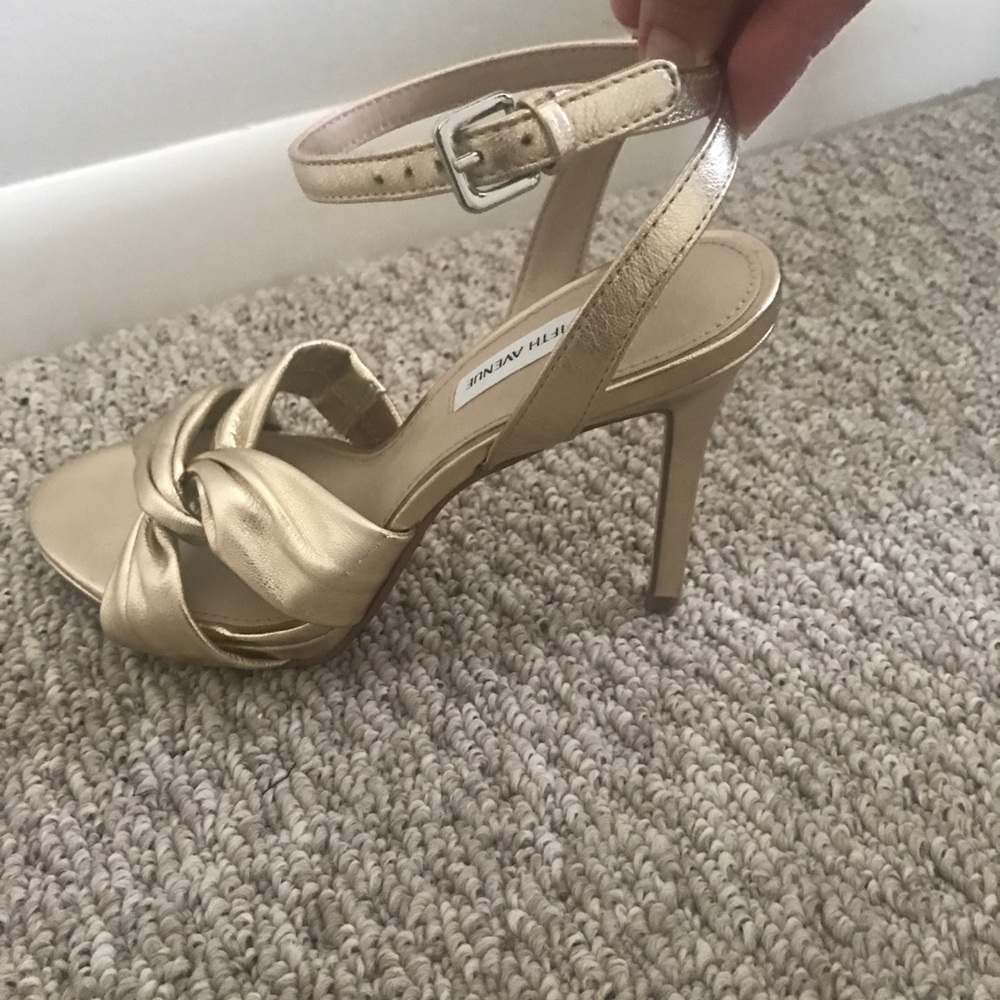Saks Fifth Avenue Gold Heels